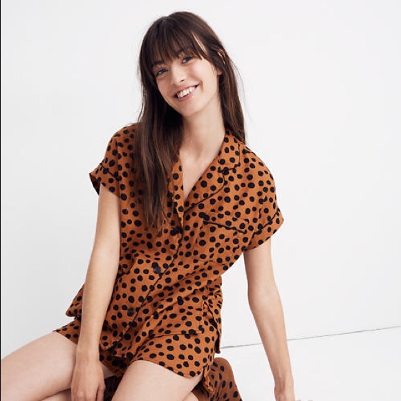 Madewell Tops - Pajama Top in leopard dot